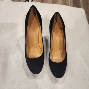 Black Suede J. Crew Pumps